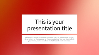 Elegant Red Gradient PowerPoint Background