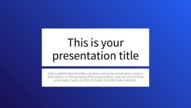 Smooth Blue Gradient PowerPoint Background