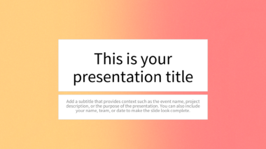 Warm Gradient PowerPoint Background