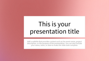 Calming Pink Gradient PowerPoint Background