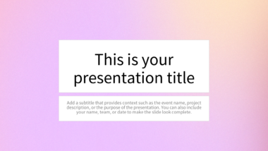 Purplish Pink-Peach Gradient PowerPoint Background
