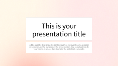 Calming Soft Pink Gradient PowerPoint Background