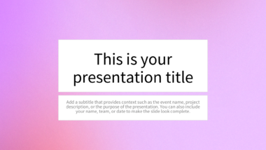 Pink and Purple Gradient PowerPoint Background