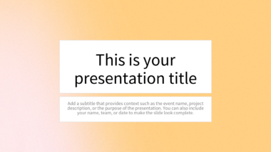 Soft Peach-Cream Gradient PowerPoint Background