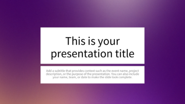 Purple with Pink-Brown Gradient PowerPoint Background
