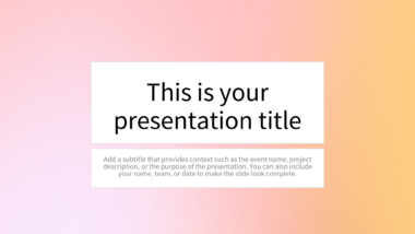 Soft Pink-Orange Gradient PowerPoint Background
