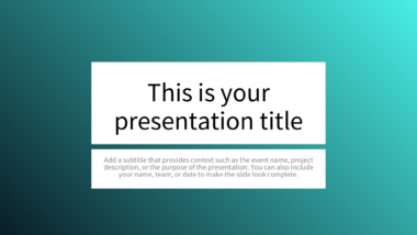 Calming Teal Gradient PowerPoint Background