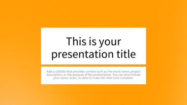 Simple Warm Orange Gradient PowerPoint Background