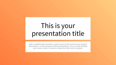 Warm Orange Gradient PowerPoint Background