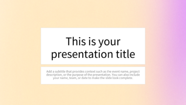 Soft Beige-Purple Gradient PowerPoint Background