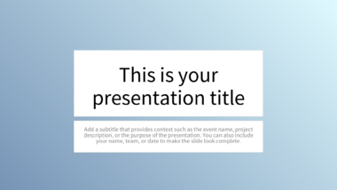 Minimalist Blue Gradient PowerPoint Background