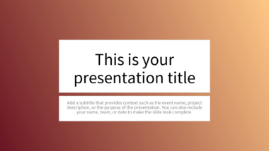 Warm Peach Gradient PowerPoint Background