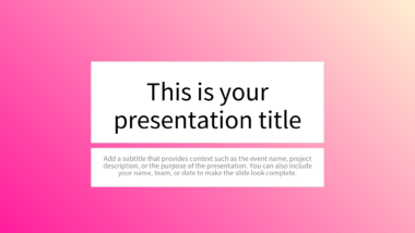 Vibrant Pink-Peach Gradient PowerPoint Background