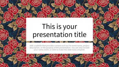 Vibrant Rose PowerPoint Background