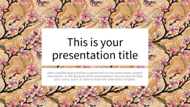 Traditional Cherry Blossoms PowerPoint Background
