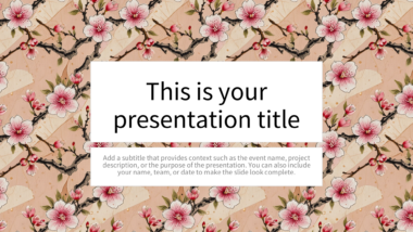 Pink Blossoms PowerPoint Background