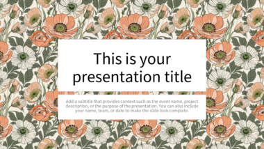 Romantic Vintage Floral PowerPoint Background