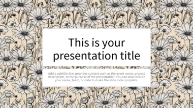 Vintage Floral Pattern PowerPoint Background