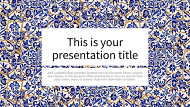 Ornate Mediterranean PowerPoint Background