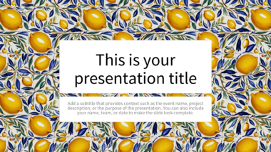 Colorful Vibrant Lemon PowerPoint Background
