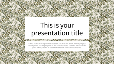 Mediterranean Olive Patterns PowerPoint Background