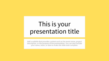 Solid Yellow Tone PowerPoint Background