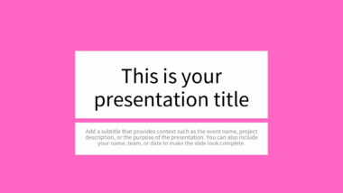 Solid Pink PowerPoint Background