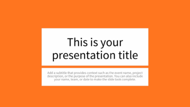 Solid Orange PowerPoint Background