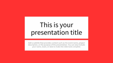 Solid Vibrant Red PowerPoint Background