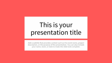 Solid Coral Pink PowerPoint Background