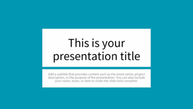Solid Teal PowerPoint Background