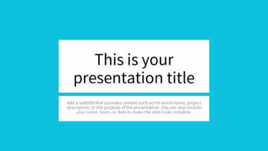 Solid Cyan PowerPoint Background