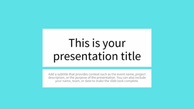 Solid Light Teal PowerPoint Background