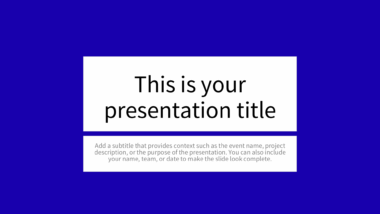 Solid Royal Blue PowerPoint Background