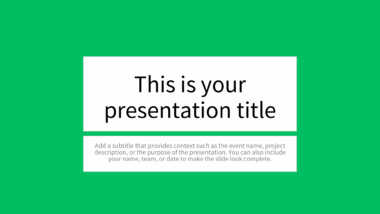 Solid Green PowerPoint Background