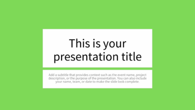 Light Green PowerPoint Background
