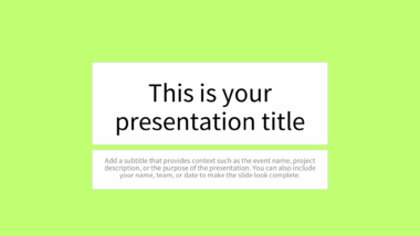 Solid Lime Green PowerPoint Background