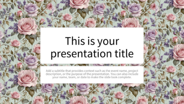 Realistic Vintage Roses PowerPoint Background