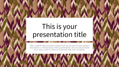 Colorful Vintage Ikat PowerPoint Background