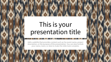 Vintage Ikat Pattern PowerPoint Background