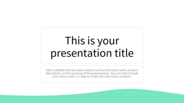 Minimalistic Mint Green Waves PowerPoint Background