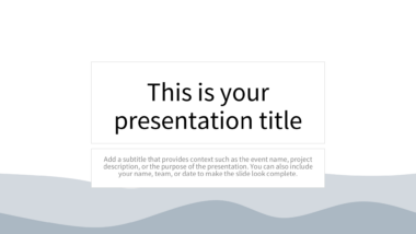 Minimalist Wavy Blue And Gray PowerPoint Background