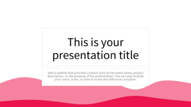 Minimalistic Pink Wavy PowerPoint Background