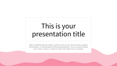 Simple Pink Layered Waves PowerPoint Background