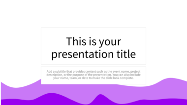 Minimalist Purple Wavy PowerPoint Background