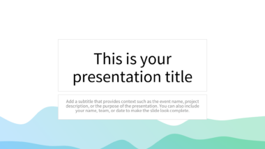 Minimalistic Pastel Waves PowerPoint Background