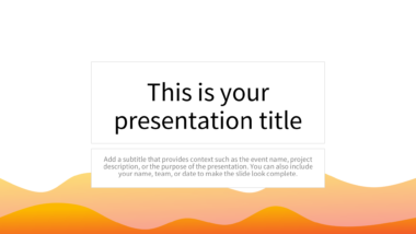 Warm Orange Wavy PowerPoint Background