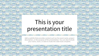 Serene Icy Blue Polar Bears PowerPoint Background