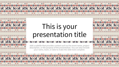 Festive Fair Aisle Pattern PowerPoint Background