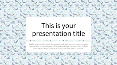 Whimsical Pale Blue Winter PowerPoint Background